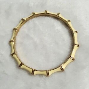 Stella & Dot Elegant Enamel Bamboo Bangle Bracelet